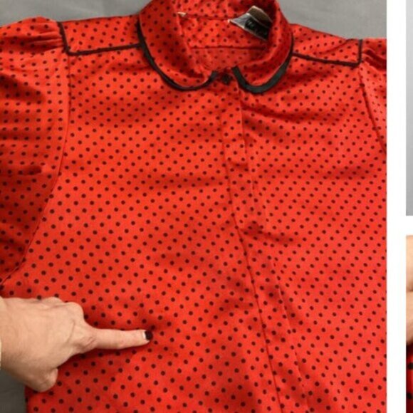 Franck Olivier Red Polka Dot Blouse - Picture 15 of 16